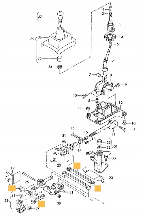Схема рычага переключения передач шкода октавия тур