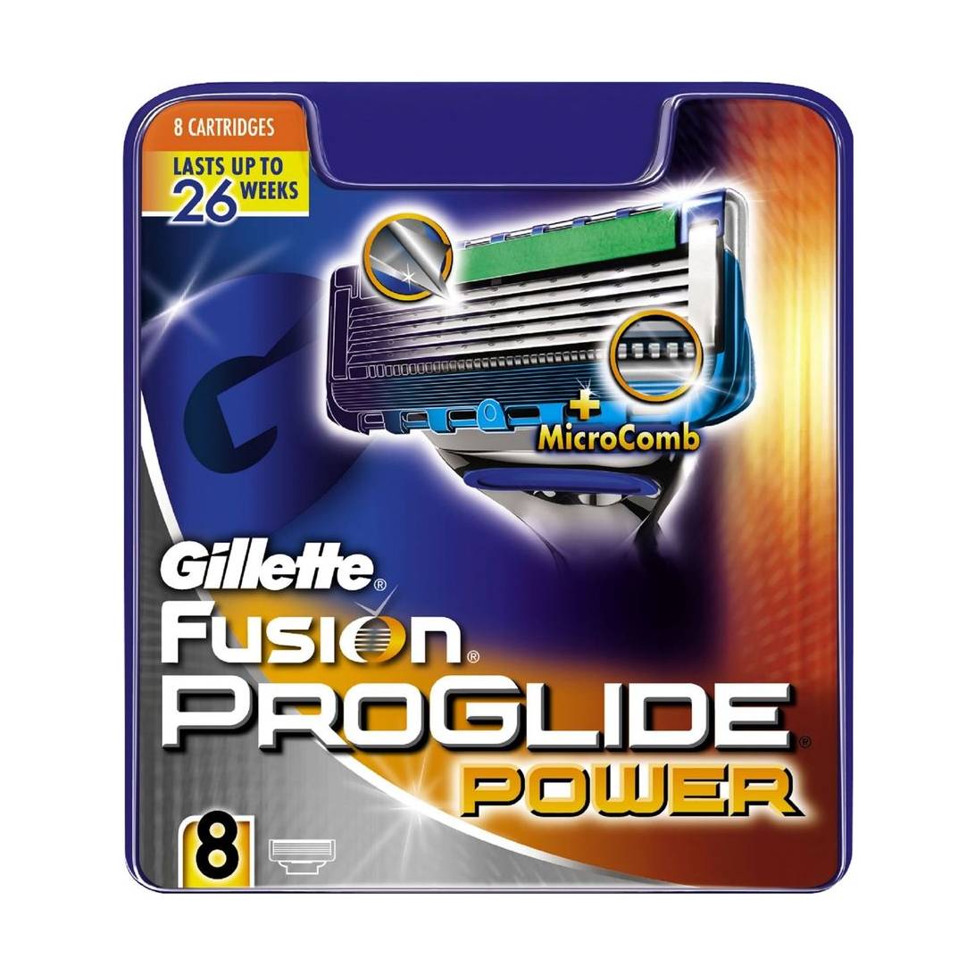 Gillette fusion proglide power сменные кассеты для бритья 8шт