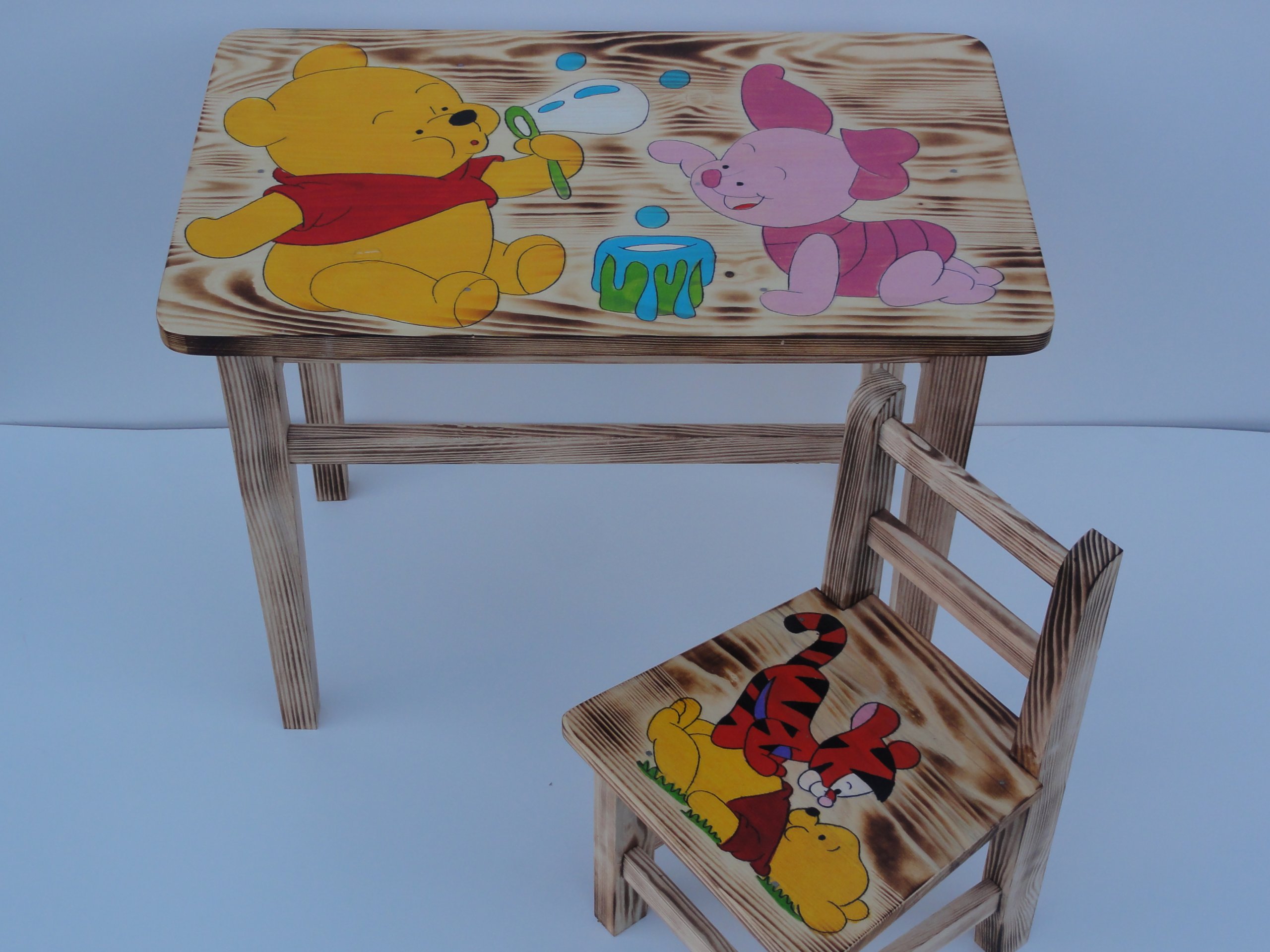 детский столик для рисования деревянный со стульчиком