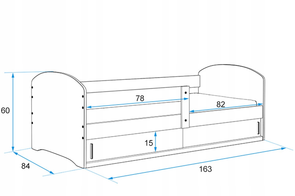 Детская кровать 160 на 80 чертеж