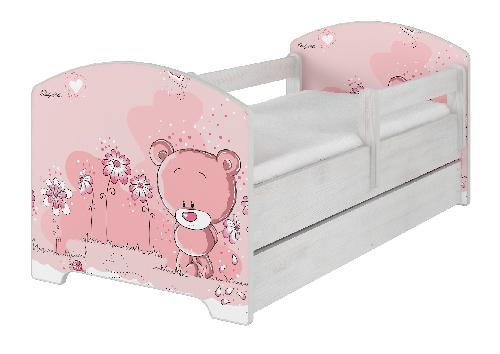 детская кровать 140x70 pk ящик baby boo disney