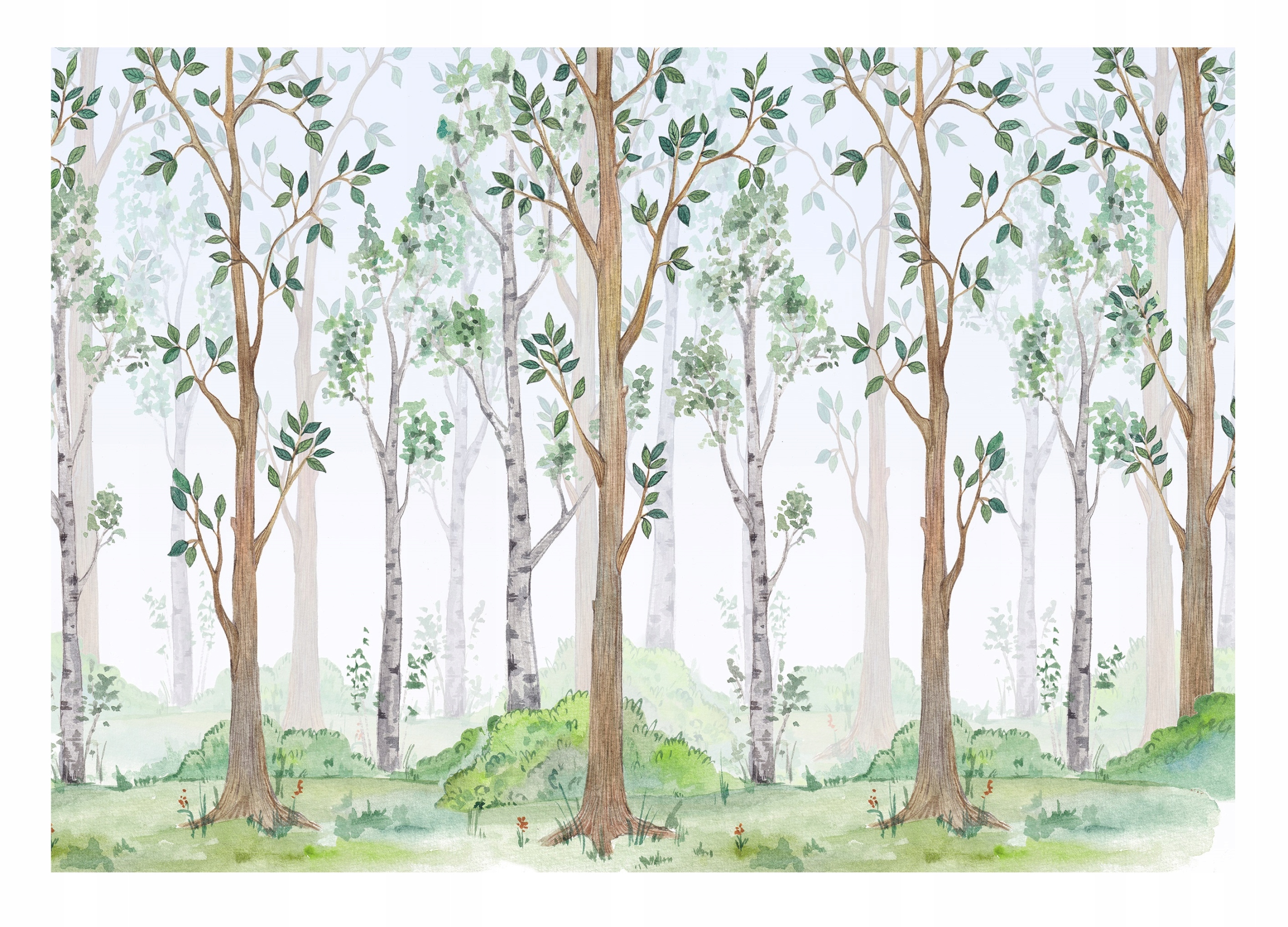 Обои на стену лес. Фреска с изображением леса. Панно лес на стену. Лес рисунок. Фреска лес в детскую.