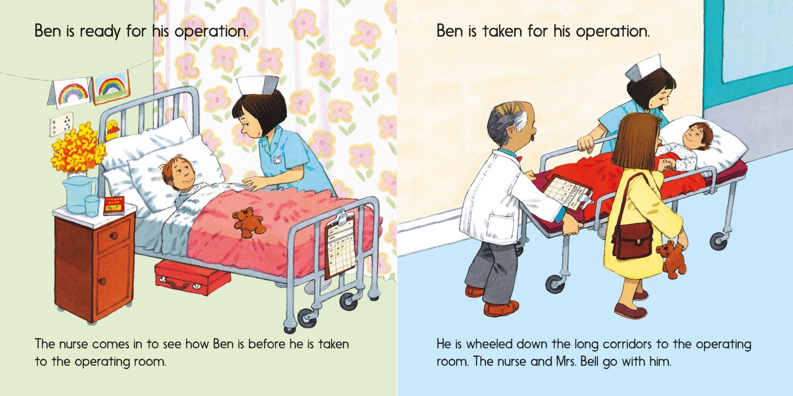 1 going experience. Ann Civardi going to the Hospital. Civardi Anne "the New Baby". Complete first experience - Usborne. Ted in a Red Bed Usborne activities.
