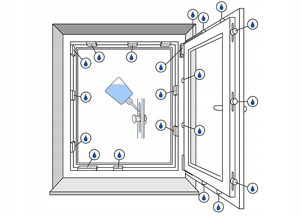 Схема окна пластикового механизм с проветриванием