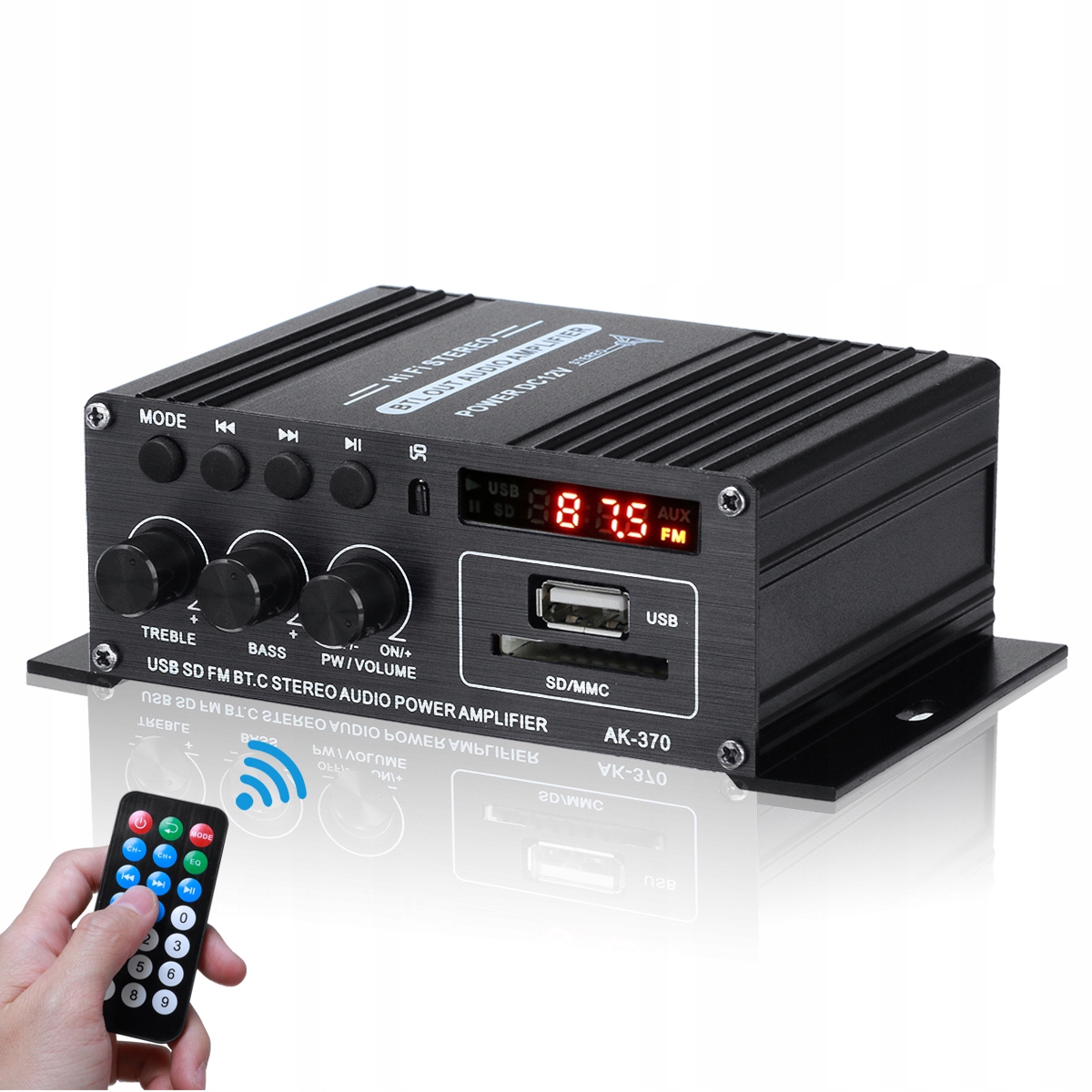 Sunbuck av 660bt. Домашние цифровые усилители 100-240 в 12 в бас аудио мощность Bluetooth amp HIFI fm.