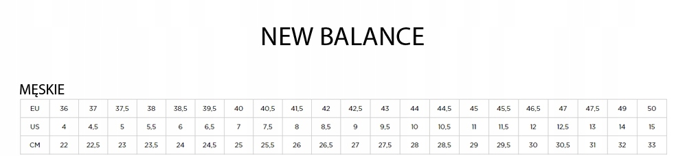 Размеры обуви new balance