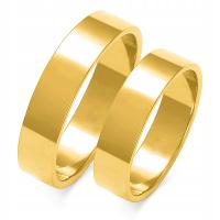 Złote płaskie obrączki w próbie 585! 4.0 mm