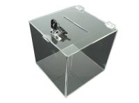 Urna skarbonka puszka skrzynka z plexi 20x20x20cm