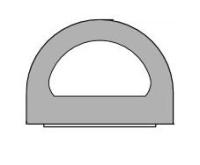 Uszczelka guma samoprzylepna D ramy drzwi 21x15mm