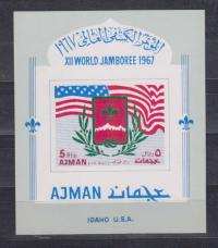 AT0607 Ajman Mi Blok 15 BY ** World Jamboree 1967