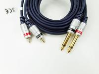 кабель 2x 6,3 / 2x rca phono 1,5 м VITALCO