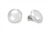 Duże Klipsy Ecru Perły Szklane Kiara Jablonex