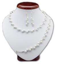 1 комплект свадебных украшений Вечерний белый жемчуг