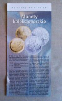 Folder do monet - Jan Paweł II - PONTIFEX MAXIMUS