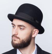 Шляпа мужской КОТЕЛОК derby 100% шерсть размер 56