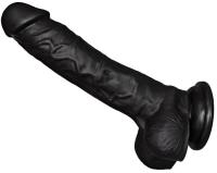 ФАЛЛОИМИТАТОР С ПРИСОСКОЙ БОЛЬШОЙ ПЕНИС С ЯИЧКАМИ ЧЕРНЫЙ