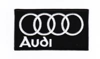 Var значок AUDI 11 x 6 см черный и белый