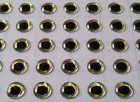 OCZY 3D ( ŁEZKI ) SILVER-YELLOW 5 mm 100 sztuk