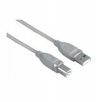 Kabel USB - USB-B Hama 45023 szary 5 m