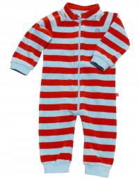 FRANSA rampers WELUROWY w paski J.NOWY 68 6m