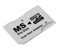Adapter 2x MicroSD na MS ProDuo Pro Duo Dual