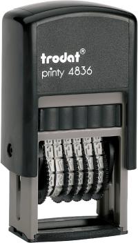 Numerator TRODAT Printy 4836 4 мм 6 цифр черный