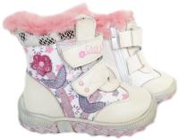 TRAPERKI BOTKI ocieplane na rzepy białe R.26