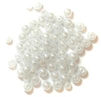 Жемчужные бусины с отверстием 6 мм 50 г 400 шт