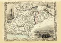 АФГАНИСТАН ПАКИСТАН ИНДИЯ карта иллюстрированная 1851 года.