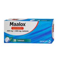Maalox 400 mg + 400 mg 20 tabletek LEK nadkwaśność