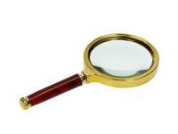 LUPA RĘCZNA ELEGANCKA DREWNO 50 mm --Metal--Szkło!