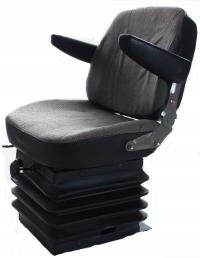 Fotel do traktora czarny PVC mechaniczny YGS56