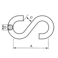 Ссылка тип S муфта 3 мм оцинкованная аттестация - 100 шт.