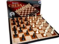 Шахматы и шашки магнитные 21X21 имитация дерева