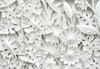 Фото обои 3D листья белый 400x280cm f-B-0038-a-a