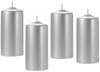 Серебряные металлизированные свечи 4шт свечи