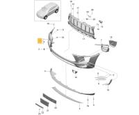 Spoiler zderzaka przód Porsche Macan ORYGINAŁ