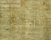 Stary papier czerpany XVIII wiek Sagan Żagań 275