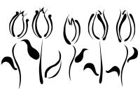 наклейки на стену мебель цветы Цветы для ванной комнаты большие 45 см