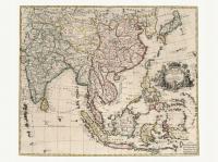 Индия Китай богато украшенная карта Senex 1721