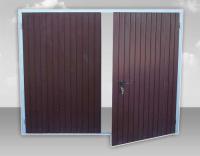 ГАРАЖНЫЕ ВОРОТА ДВУХСТВОРЧАТЫЕ ЦВЕТА RAL 2099 ЗЛ