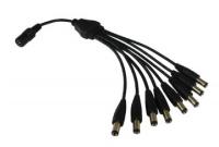 Adapter gniazdo / 8x wtyk DC 2,5 / 5,5 25cm (3855)