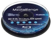 MediaRange BD-R DL 50GB zapis 6x Cake Box 10 WaWa