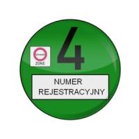 Zielona nalepka ekologiczna winietka Euro 4 Niemcy