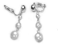 Клипсы Для Ушей Из Белого Жемчуга, Висячие С Чешским Жемчугом, Классические Модные