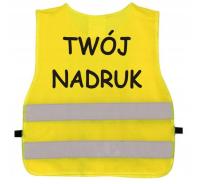 KAMIZELKA ODBLASKOWA z Twoim nadrukiem dziecięca XS