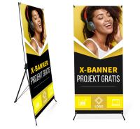 X-BANNER Pajaczek Blockout PROJEKT z nadrukiem PREMIUM 80x180cm