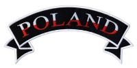Полоса знамя POLAND - белый/красный - ВЫШИВКА