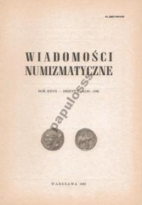 Wiadomości Numizmatyczne - 1983 rok - nr 3-4