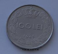 [1011] Румыния 100 леев 1943 г. Состояние 1-